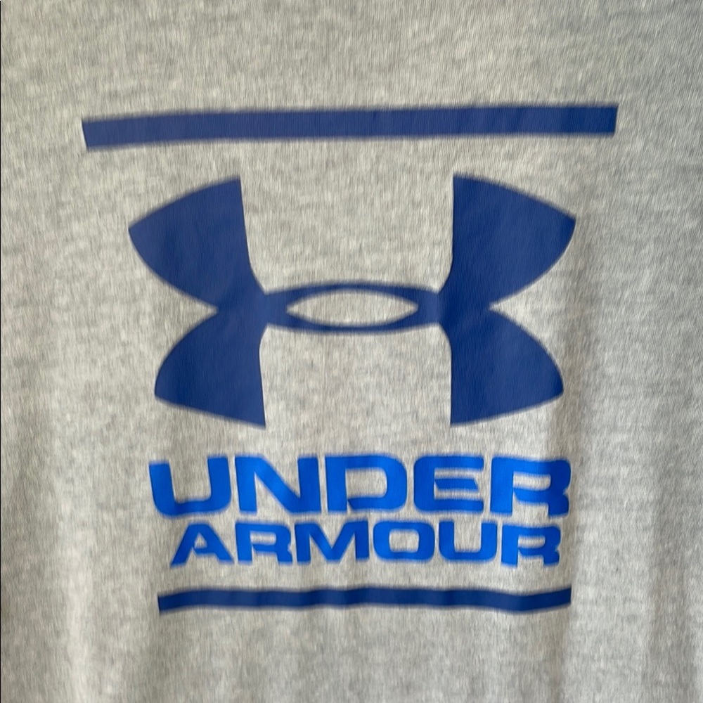 Under Armour Men's Size XL Gray and Blue Short Sleeve Tee Cotton - Picture 3 of 5